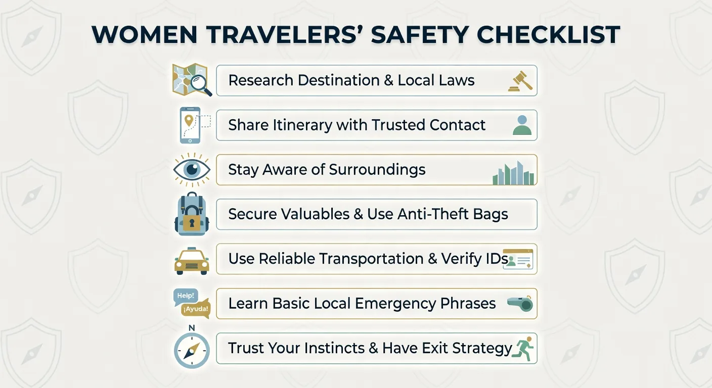 Solo traveler safety checklist